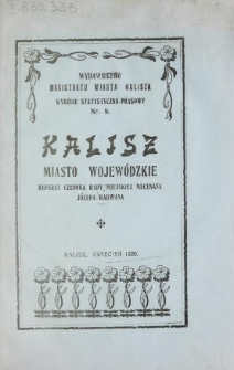 Kalisz miasto wojewódzkie