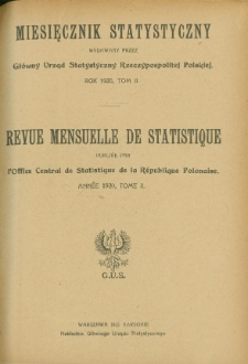 Miesięcznik StatystycznyRok 1920 Tom 2