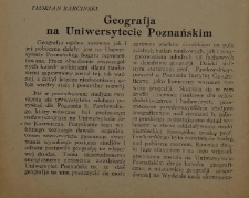 Geografja na Uniwersytecie Poznańskim