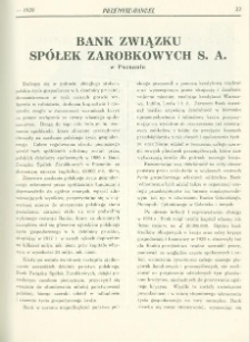 Bank Związku Spółek Zarobkowych S. A. w Poznaniu