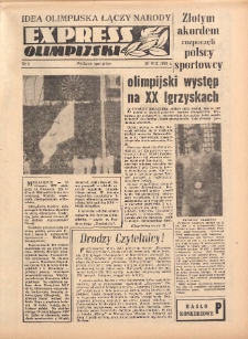 Express Olimpijski: Wydanie specjalne "Expressu Poznańskiego" 1972.08.28 Nr1