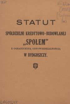 Statut Spółdzielni Kredytowo-Budowlanej "Społem" z ograniczoną odpowiedzialnością w Bydgoszczy