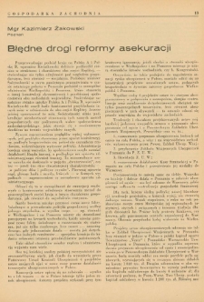 Błędne drogi reformy asekuracji