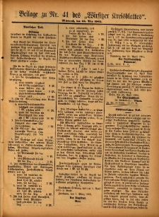 Beilage zu Nr.41 des „Wirsitzer Kreisblattes” 1905.05.24