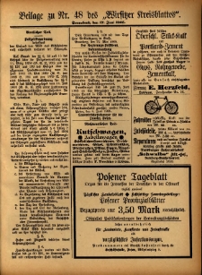 Beilage zu Nr.48 des „Wirsitzer Kreisblattes” 1905.06.17