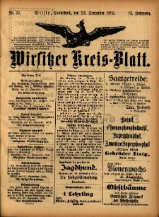 Wirsitzer Kreis-Blatt: herausgegeben vom Königlichen Landraths-Amte 1905.09.23 Jg.61 Nr76