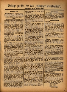 Beilage zu Nr.82 des „Wirsitzer Kreisblattes” 1905.10.14