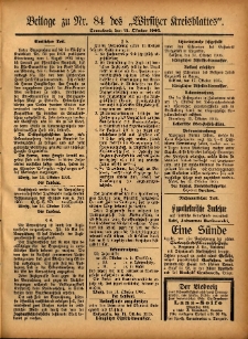 Beilage zu Nr.84 des „Wirsitzer Kreisblattes” 1905.10.21