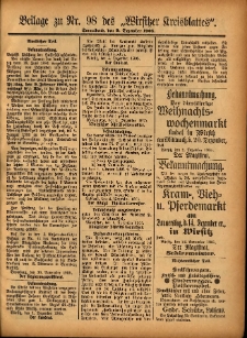 Beilage zu Nr.98 des „Wirsitzer Kreisblattes” 1905.12.09