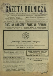 Gazeta Rolnicza 1918, 1921-1922, 1924-1939