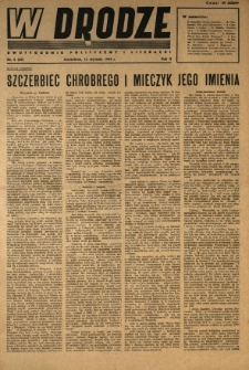 W Drodze : dwutygodnik polityczny i literacki. 1944.01.16 R.2 Nr2