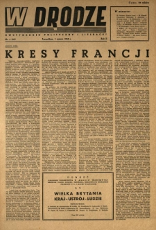 W Drodze : dwutygodnik polityczny i literacki. 1944.03.01 R.2 Nr5