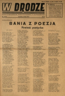 W Drodze : dwutygodnik polityczny i literacki. 1944.07.16 R.2 Nr14