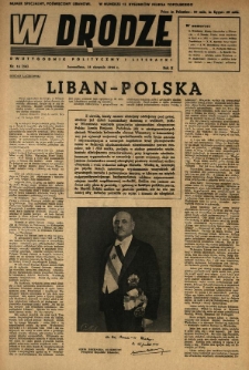 W Drodze : dwutygodnik polityczny i literacki. 1944.08.16 R.2 Nr16