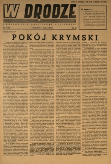 W Drodze : dwutygodnik polityczny i literacki. 1945.03.01 R.3 Nr5