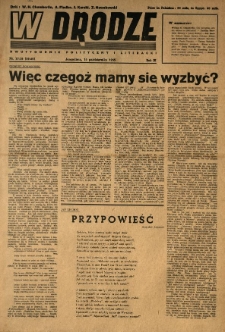 W Drodze : dwutygodnik polityczny i literacki. 1945.10.16 R.3 Nr17-18