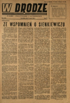 W Drodze : pismo polityczne i literackie. 1946.03.31 R.4 nr3