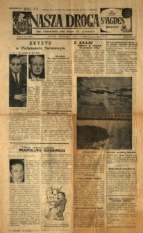 Nasza Droga : the newspaper for Poles in Australia. 1962.03.25 R.11 Nr6