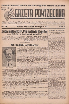 Gazeta Powszechna 1932.08.20 R.14 Nr190
