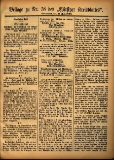 Beilage zu Nr.58 des &bdquo;Wirsitzer Kreisblattes&rdquo; 1906.07.21