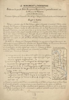 Le Monument de Novgorod : etudes sur les peuples Indo-Europ&eacute;ens et Touraniens et particuli&eacute;ement sur les Slaves et les Mosconites