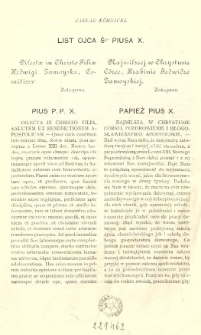 List Ojca Śgo Piusa X