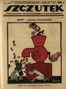 Szczutek : tygodnik satyryczno-polityczny. 1922.08.03 R.5 Nr31