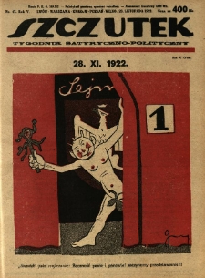 Szczutek : tygodnik satyryczno-polityczny. 1922.11.23 R.5 Nr47