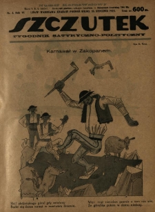 Szczutek : tygodnik satyryczno-polityczny. 1923.01.25 R.6 Nr4