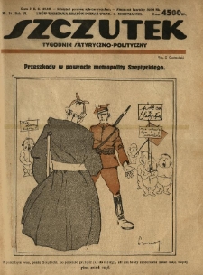 Szczutek : tygodnik satyryczno-polityczny. 1923.08.02 R.6 Nr31