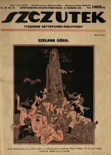 Szczutek : tygodnik satyryczno-polityczny. 1923.09.27 R.6 Nr39