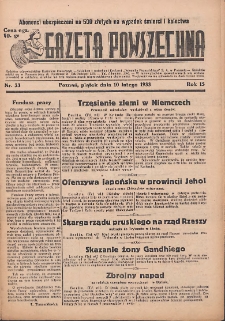 Gazeta Powszechna 1933.02.10 R.15 Nr33