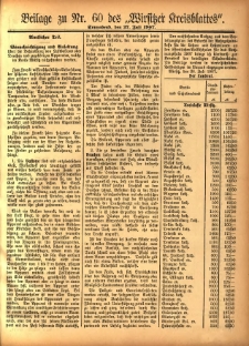 Beilage zu Nr.60 des &bdquo;Wirsitzer Kreisblattes&rdquo; 1905.07.27