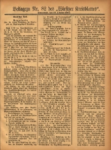 Beilage zu Nr.82 des &bdquo;Wirsitzer Kreisblattes&rdquo; 1907.10.12