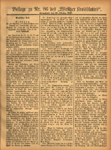 Beilage zu Nr.86 des &bdquo;Wirsitzer Kreisblattes&rdquo; 1907.10.26