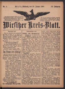 Wirsitzer Kreis-Blatt: herausgegeben vom Königlichen Landraths-Amte 1908.01.29 Jg.64 Nr9