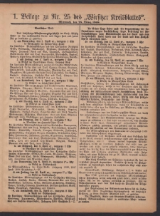 1. Beilage zu Nr.25 des „Wirsitzer Kreisblattes” 1908.03.25