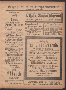 Beilage zu Nr.28 des „Wirsitzer Kreisblattes” 1908.04.04