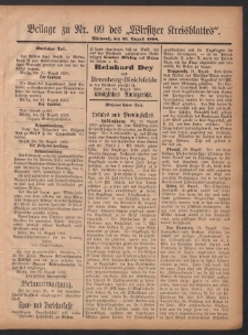 Beilage zu Nr.69 des „Wirsitzer Kreisblattes” 1908.08.26