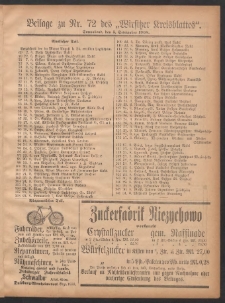 Beilage zu Nr.72 des „Wirsitzer Kreisblattes” 1908.09.05