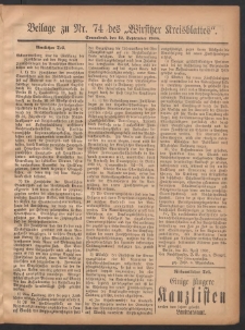 Beilage zu Nr.74 des „Wirsitzer Kreisblattes” 1908.09.12