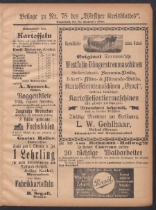 Beilage zu Nr.78 des „Wirsitzer Kreisblattes” 1908.09.26