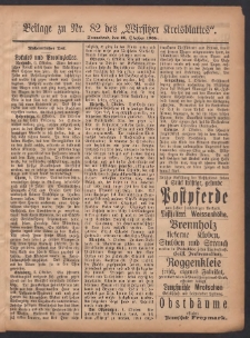 Beilage zu Nr.82 des „Wirsitzer Kreisblattes” 1908.10.10