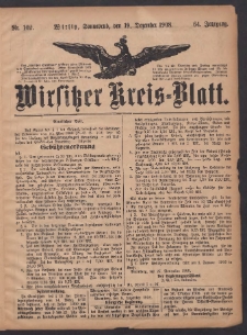 Wirsitzer Kreis-Blatt: herausgegeben vom Königlichen Landraths-Amte 1908.12.19 Jg.64 Nr102