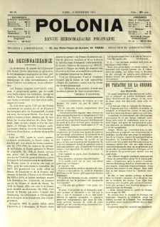 Polonia : revue hebdomadaire polonaise. 1914.11.14 Nr29