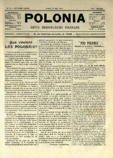 Polonia : revue hebdomadaire polonaise. 1915.05.01 Nr18