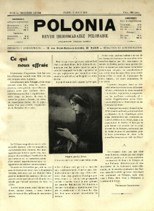 Polonia : revue hebdomadaire polonaise. 1916.08.19 Nr34