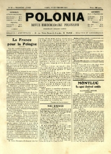 Polonia : revue hebdomadaire polonaise. 1916.09.16 Nr38