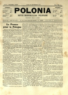 Polonia : revue hebdomadaire polonaise. 1916.09.23 Nr39