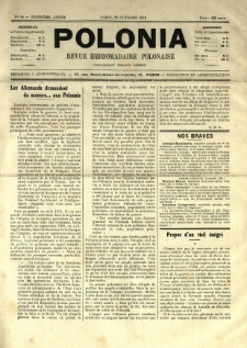 Polonia : revue hebdomadaire polonaise. 1916.10.28 Nr44